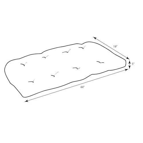 Dapple corintio exterior/interior acolchado 19" x 44" azul moteado corintio Foto 2 de 4