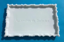 Antique 1920’s Alexandra De Markoff Art Deco  Milk Glass Display Tray