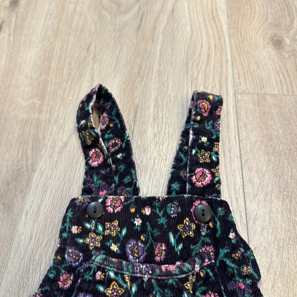 Vintage Oshkosh B’gosh Vestbak Floral Corduroy Overall Dress Size 6 Fall Floral - Image 4 of 4