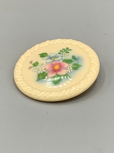 Broche prendedor vintage de ramo de primavera de porcelana Avon 1984 con broche BB 43