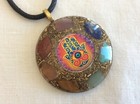 ORGONE Pendant Necklace Hand Of Fatima & Seven Chakra Healing Stones USA