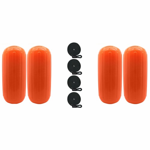 Extreme Max 3006.7715.4 Inflatable Fender Value 4-Pack-6.5"x15",Neon Orange