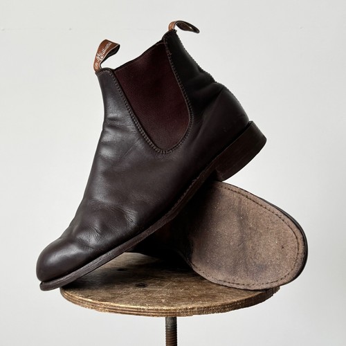 Men's R.M. Williams Comfort Craftsman Leather Brown Chelsea Boots SIZE 10H