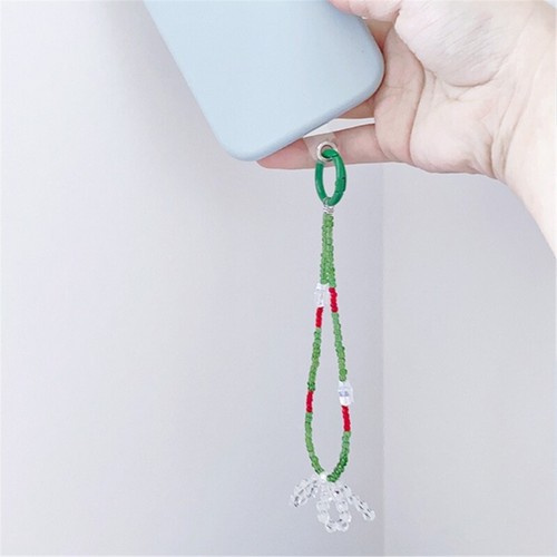 Beaded Bowknot Pendant Phone Straps Lanyard Y2K Style Pocket Keychain Strap - Zdjęcie 6 z 8