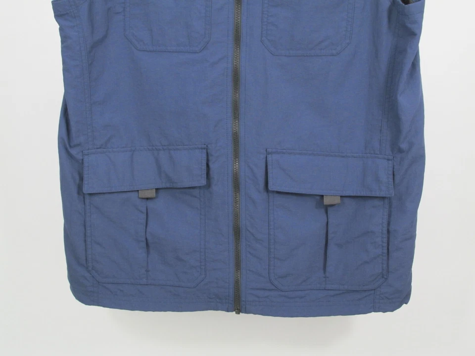 EDDIE BAUER Fishing Vest Men Large Tall Blue Camping Outdoors Nylon Pockets - Image 4 of 4