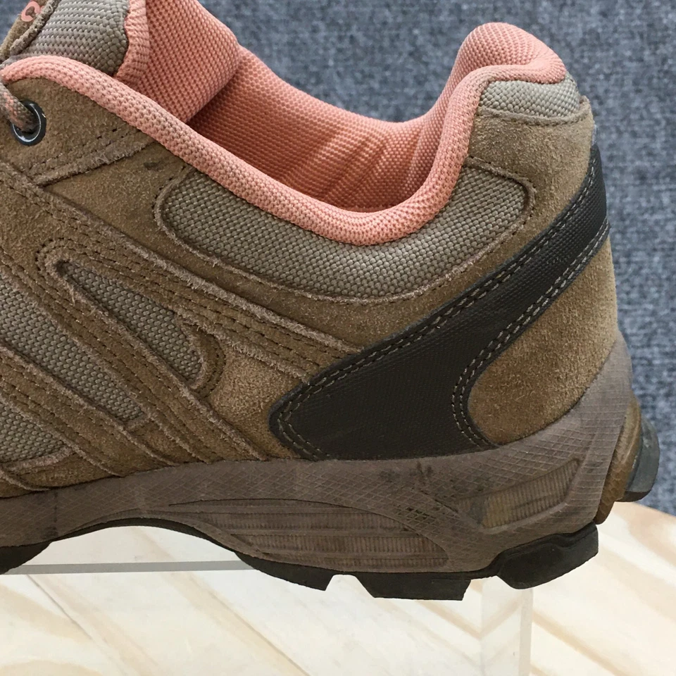 Zapatos Hi Tec para Mujer 10 Altos Exterior Caminar Tenis Marrón Melocotón Cuero Con Cordones Foto 4 de 4