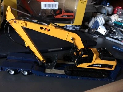 HUNIA 1:50 Long Reach Excavator Y for Corgi Tekno Heavy Haulage 1/50 Code 3 Diecast