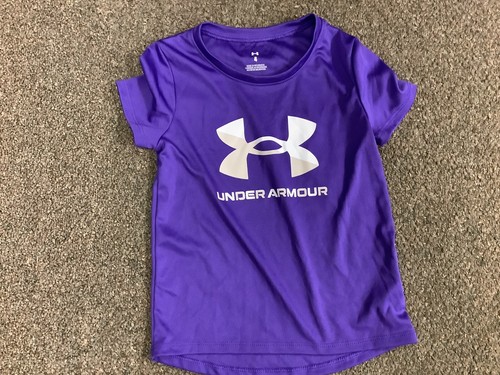 Under Armour Shirt Size 4 Girls/Boys Toddler Polyester Purple Gently Used Unisex
