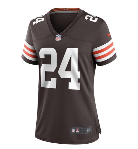 Nick Chubb #24 Cleveland Browns Team Color Brown Jersey Women's NIKE NWT SM