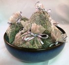 Set of 10 Lavender Sachets made with Silver Organza Bags