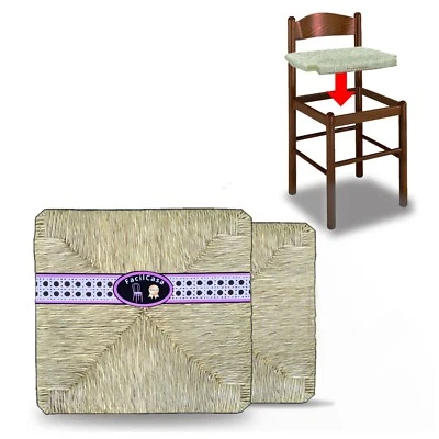 FACILCASA SEDUTA IN PAGLIA PER SEDIA Ricambio in Paglia, Fondino Pisa 37x37