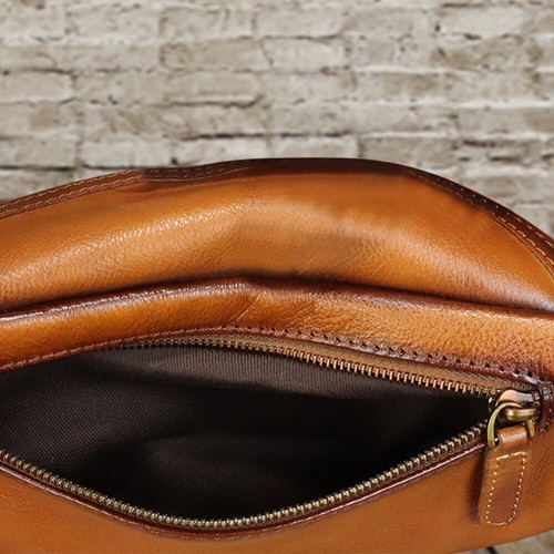 Echtleder Bauchtasche für Damen und Herren Vintage Handarbeit Leder Gürteltasche - Bild 9 von 14