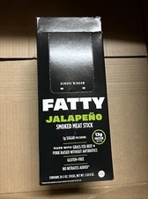 FATTY Smoked  Meat Sticks 20 Pk Box JALAPENO, 2oz Per, BB 09/25