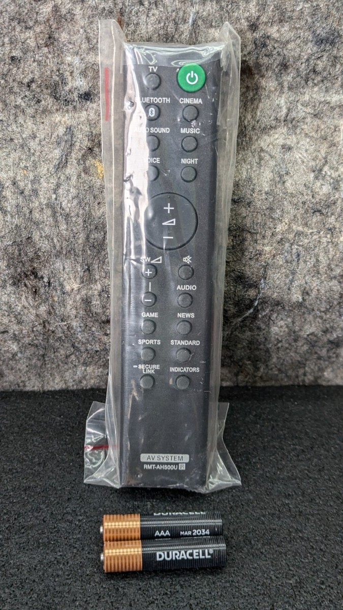 Replacement Remote Control For Sony Sound Bars - RMT-AH500U Fits HT-SD35, HT-S350, SA-SD35