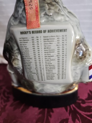 STUNNING boxing WORLD CHAMPION boxer ROCKY MARCIANO whiskey decanter BOSTON - Picture 7 of 7