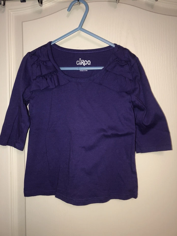 Lote Pantalones de mezclilla azul regular circo púrpura talla 4 5 para niños talla 4 usados en excelente estado Foto 2 de 4