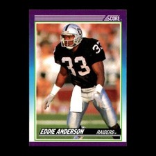 Eddie Anderson 1990 Score Rookie Los Angeles Raiders #169 Set Break GM