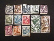Franz. Zone W&uuml;rttemberg Nr.: 1 - 13 postfrisch