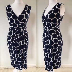 phase eight navy polka dot dress