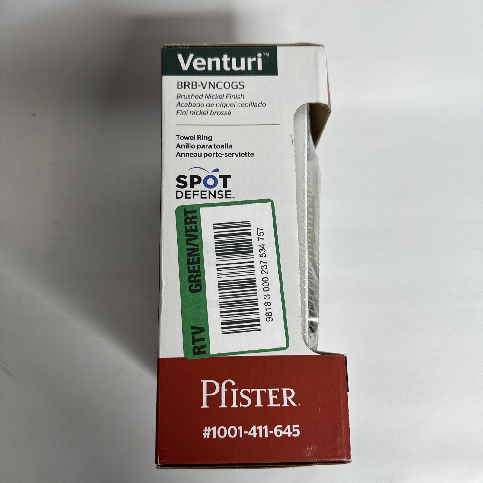 Pfister Venturi Towel Ring in Spot Defense Brushed Nickel - New