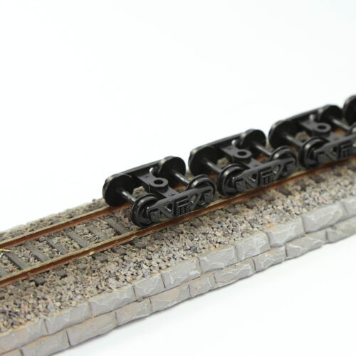 12pcs HO Scale 1:87 Roller Bearing Truck 36" Plastic Wheels 3-Springs Bogies - Picture 4 of 6