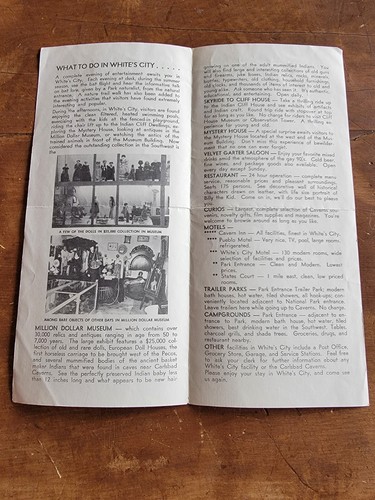 Carlsbad Caverns, White's City Nuevo México 1930 Tour Calendario Folleto - Imagen 4 de 4