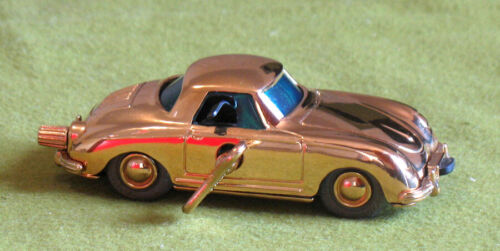 GOLD Plated LE Porsche 50th Anniv Schuco Micro Racer 1047 in Box w/ Windup Key - Picture 15 of 20