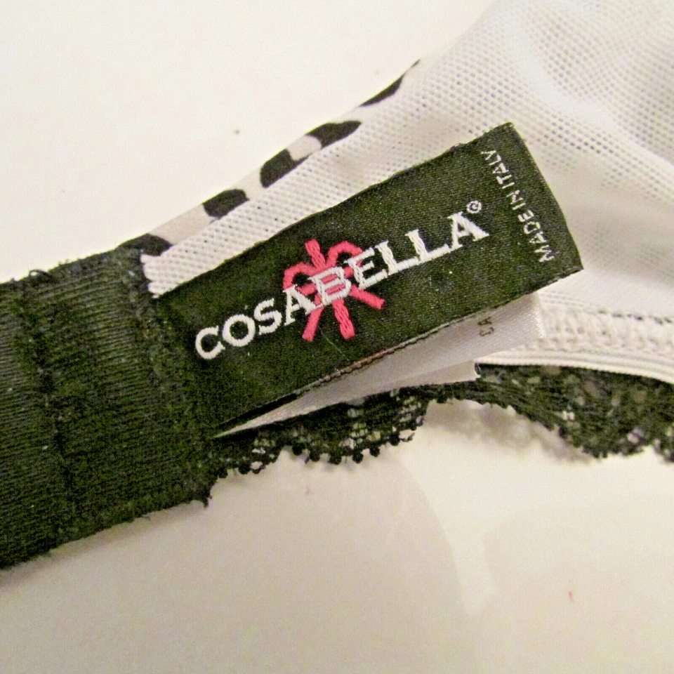 Sujetador Balconette Cosabella Italia Estampado Animal Encaje Forrado en Espuma con Aros 36C Foto 4 de 4