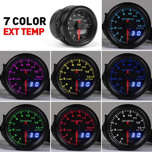 2'' 52mm Universal Dual Display Exhaust Gas Temp Gauge 7 color Led EGT EXT Gauge - Picture 9 of 14
