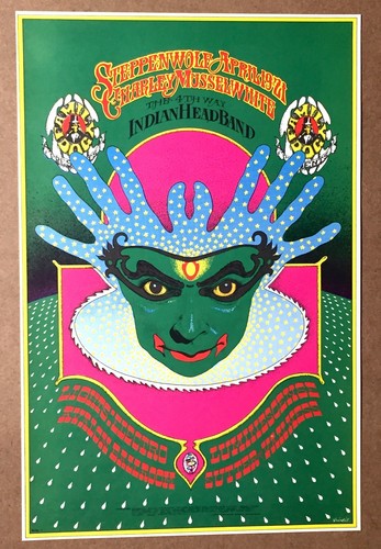 Póster Steppenwolf Vintage Original Avalon Ballroom primera impresión 1968 - Imagen 1 de 2