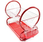 2-Tiers Dish Drainer Rack Plate Bowl Cutlery holder Stand Stainless  Stand