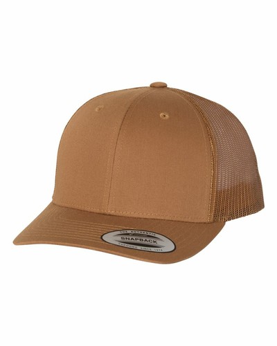 YP Classics Retro Trucker Ball Cap Meshback Snapback 6 Panel Hat 6606 - Imagen 6 de 49