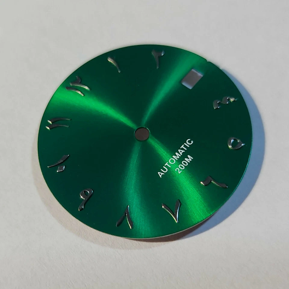 Arabic Dial for SKX007, MOD part, fits NH35, C3Lume, Green - Image 3 of 4