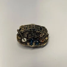 Vintage The Great American Buckle Co. 1985 Branson, Mo Music USA Belt Buckle