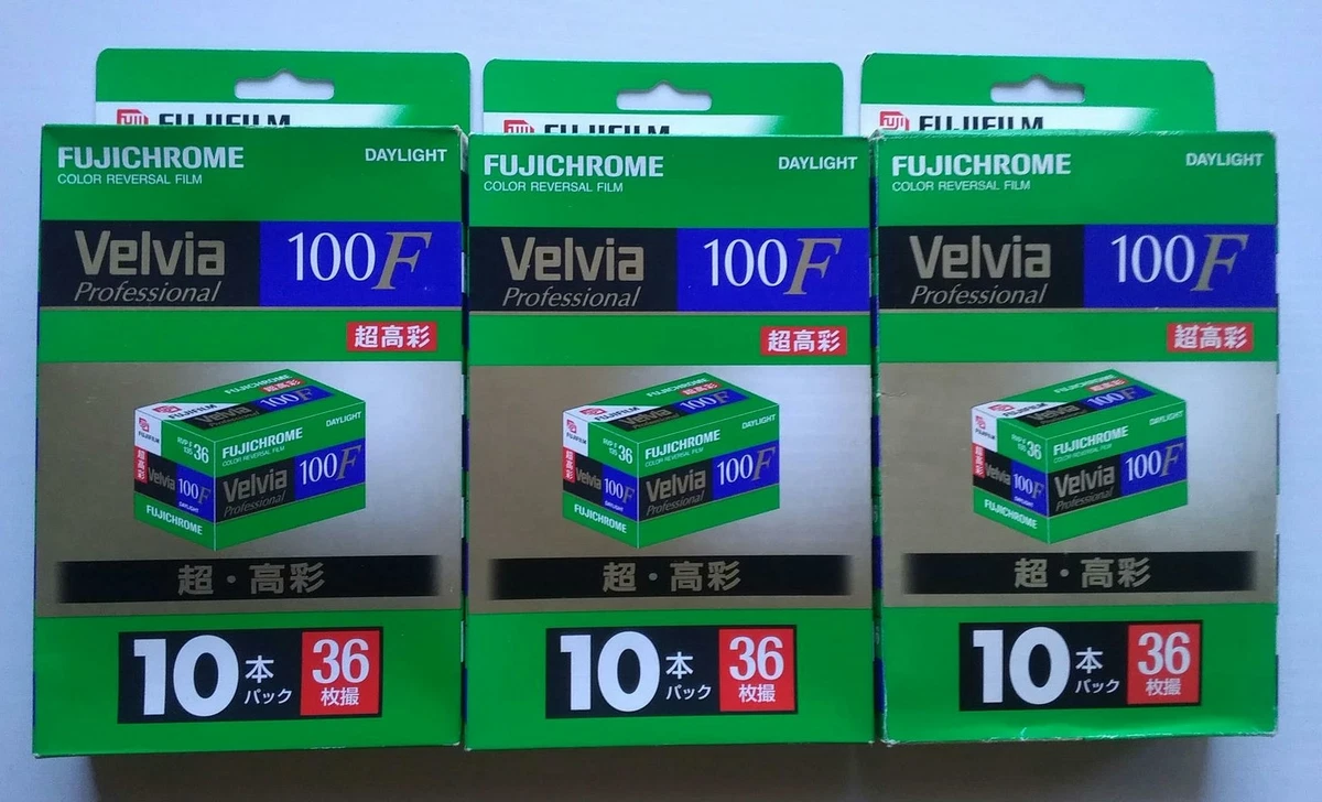 Fuji Professional 100F 36 shots 10 tubes 3box set Velvia Camera | eBay