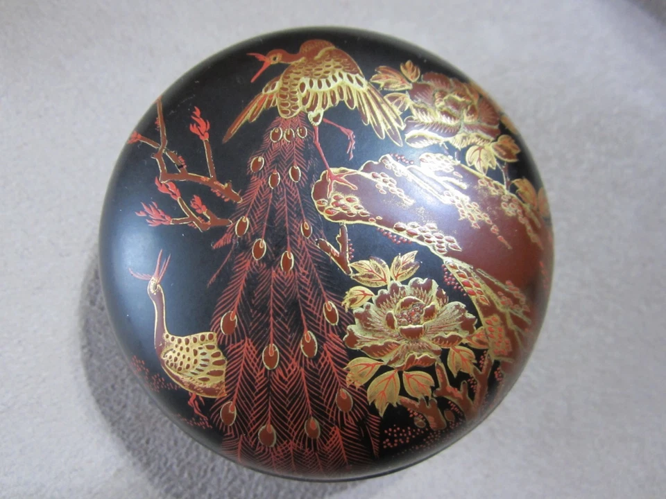 Laca japonesa rara caja de incienso precioso período edo siglo XVIII Foto 4 de 4