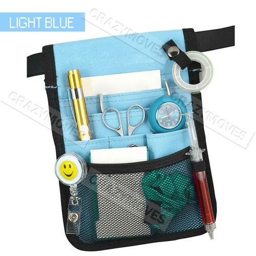 Nurse Pouch Extra Pocket Quick Pick Vet Agecare Waterproof Bag w/ Belt Strap - Picture 16 of 17