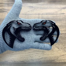 for raptor head badges emblem red eye for velociraptor, 2 badges, Fender Angry