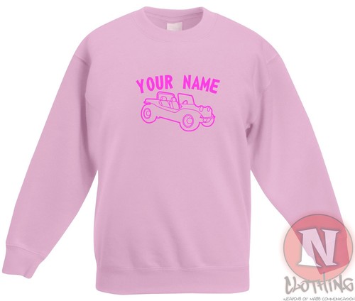 Personalised Beach buggy sweatshirt Children kids - Just add name - Picture 7 of 13