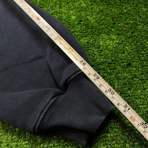 Vintage Nike Hoodie Mens Medium Navy Blue Pullover side Swoosh Classic Y2K retro - Picture 10 of 12