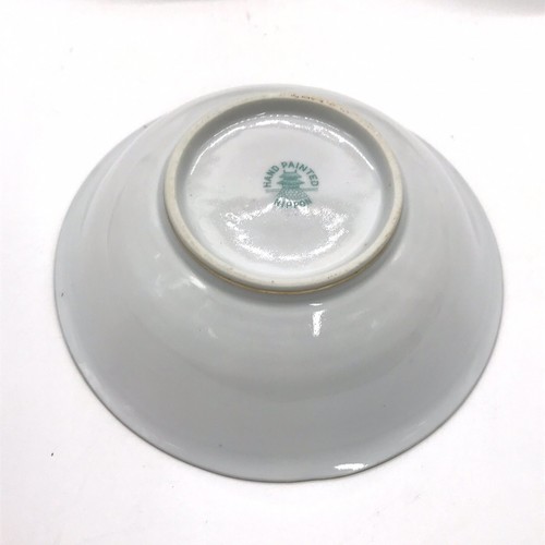 3 Vtg Nippon Morimura Hand Painted Bowls Gold Raised Beaded Trim Villages Grapes - Picture 5 of 8