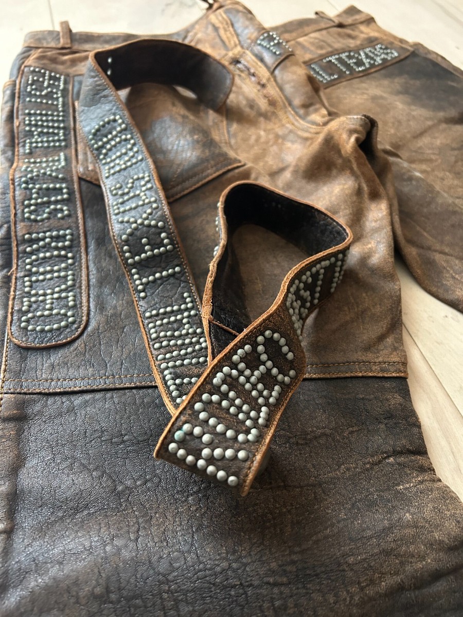 Dolce & Gabbana mens leather pants 90's collection, very