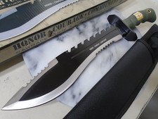 Marine Force Recon Honor Courage Commitment Bowie Fixed Blade Knife UC3011 New