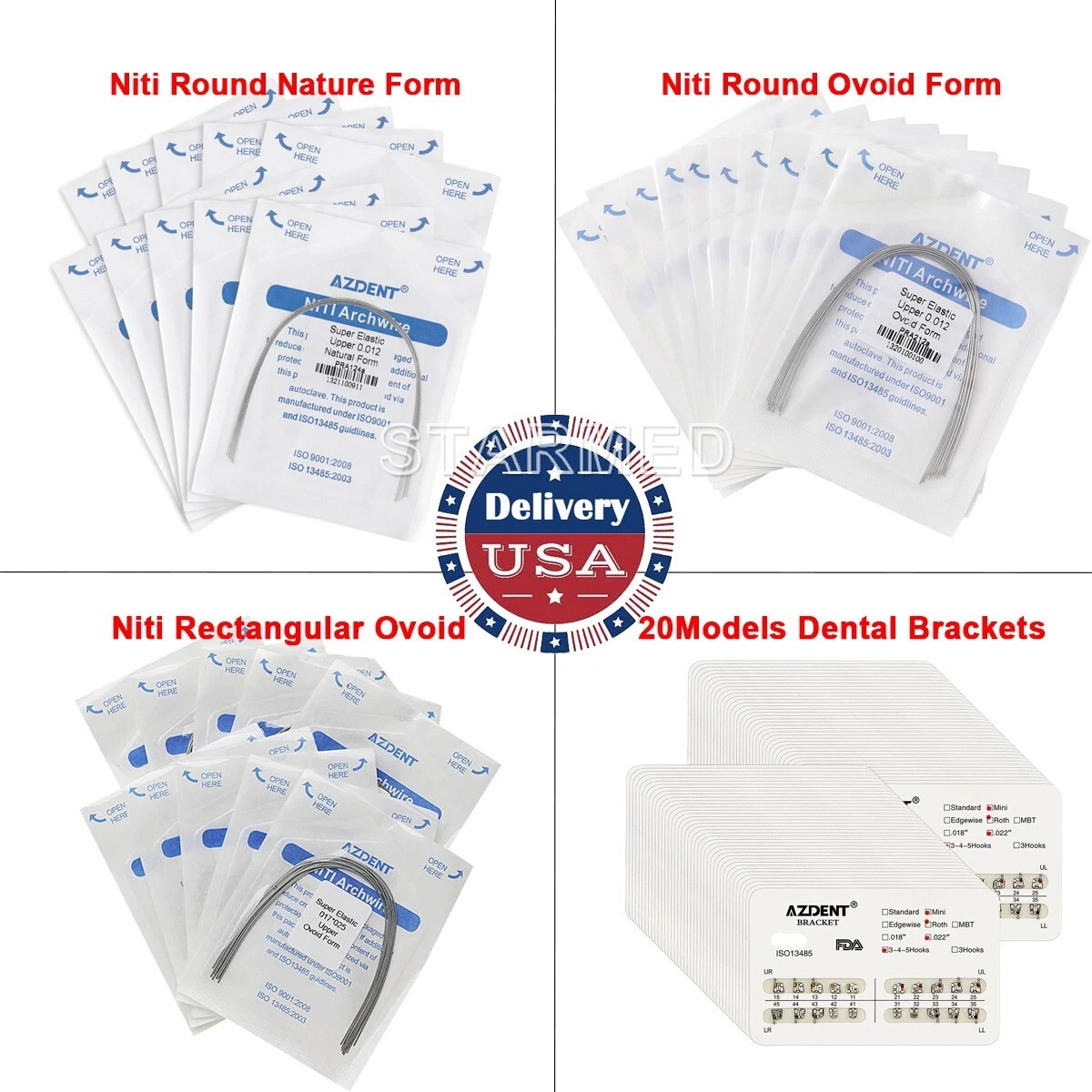 BRACKETS EDGEWISE ASTAR 022 CON UNCINO SU 3° 4° 5 BRACKETS EDGEWISE ASTAR 022 CON UNCINO SU 3° 4° 5