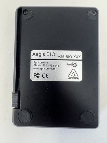 Apricorn Aegis Bio Integrated USB-Cable Fingerprint-Sensor External Hard Drive - Picture 2 of 3