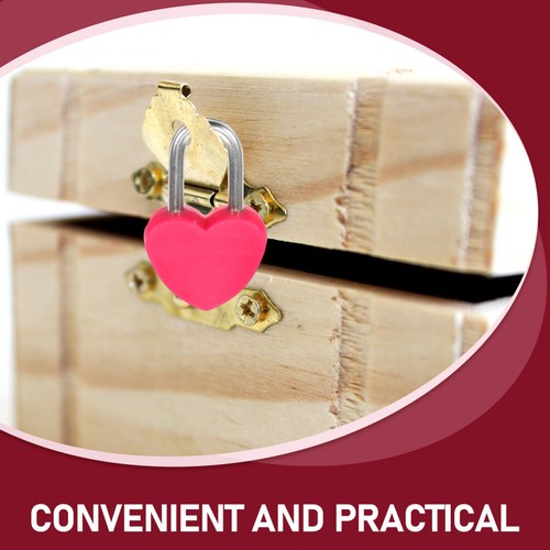 24 Set Schloss Tagebuch für Mädchen kleines Vorhängeschloss Mini Vorhängeschlösser mit Schlüssel Herzform - Bild 3 von 12