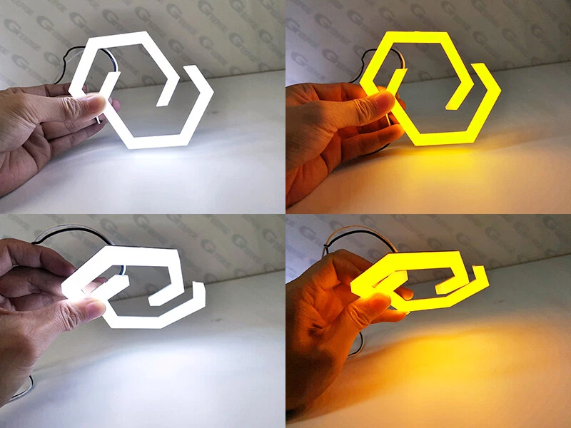 Para INFINITI G25 G35 G37 Q40 Q60 V36 Hexágono LED Ojos de Ángel Hexagonal Halo Anillos Luz Foto 2 de 4