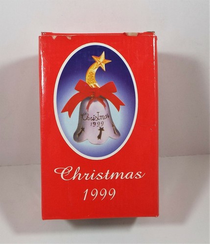 Vintage 1999 NTS Silver Plated Christmas Bell International Silver Co New In Box - Picture 2 of 6