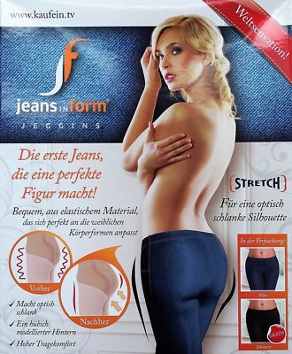 Jeggings, 74% Viskose, Jeans in Form, 2er Pack, Größe: S, L, XL Blau + Schwarz