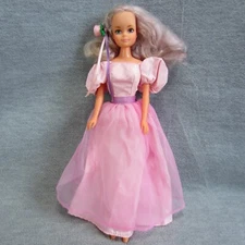 Vintage Creata Fashion Doll Twist & Turn in Pink Purple Wedding Party Dress
